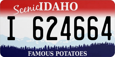 ID license plate I624664