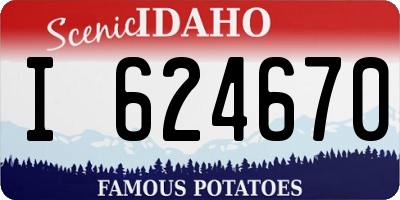 ID license plate I624670