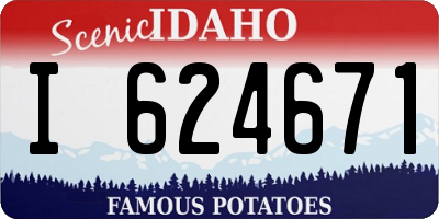 ID license plate I624671