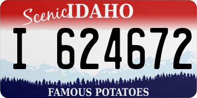 ID license plate I624672