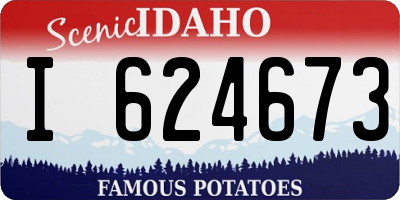 ID license plate I624673