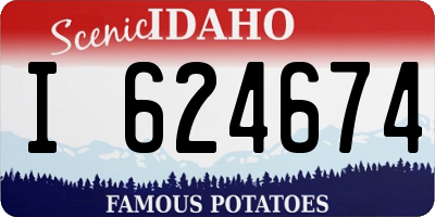 ID license plate I624674