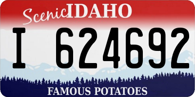 ID license plate I624692