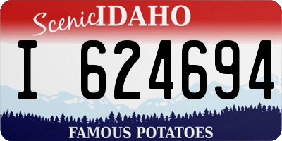 ID license plate I624694