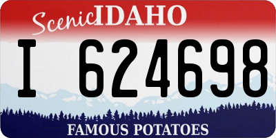 ID license plate I624698