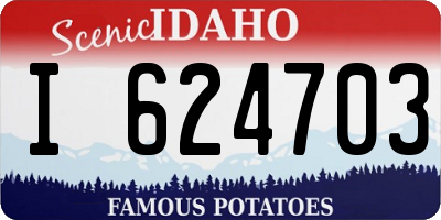 ID license plate I624703