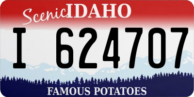 ID license plate I624707