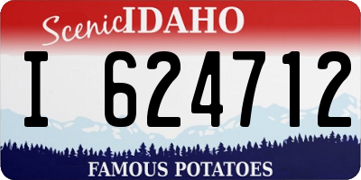 ID license plate I624712