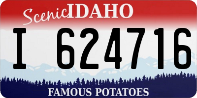 ID license plate I624716