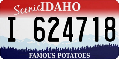ID license plate I624718