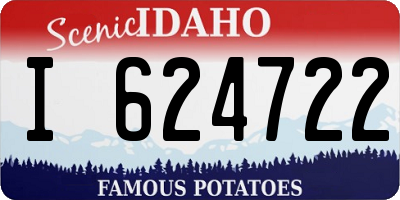 ID license plate I624722