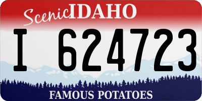 ID license plate I624723