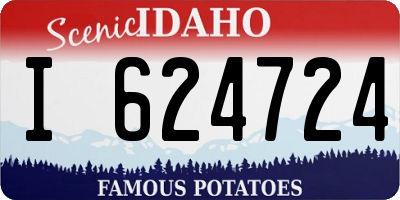 ID license plate I624724