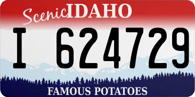 ID license plate I624729