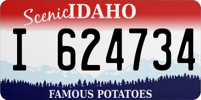 ID license plate I624734