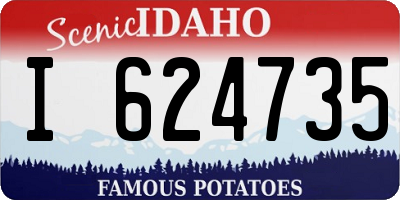ID license plate I624735