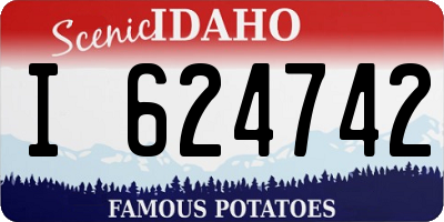 ID license plate I624742