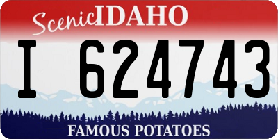 ID license plate I624743