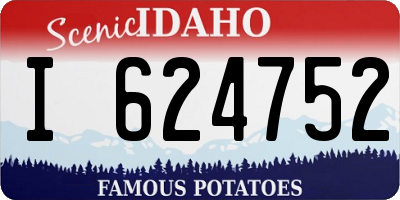ID license plate I624752