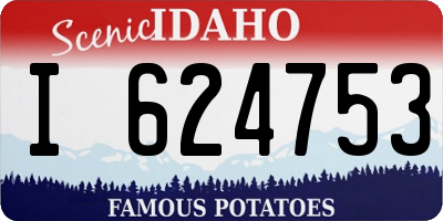 ID license plate I624753