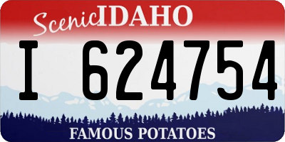 ID license plate I624754