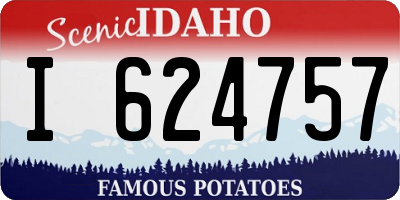 ID license plate I624757