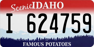 ID license plate I624759
