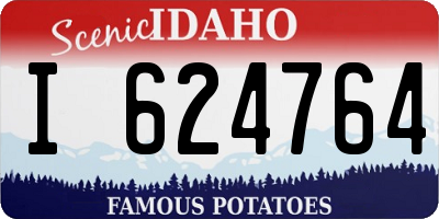 ID license plate I624764