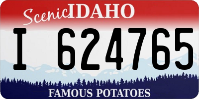 ID license plate I624765