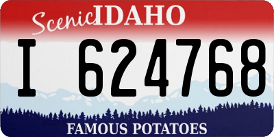 ID license plate I624768