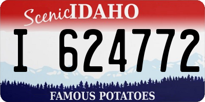 ID license plate I624772