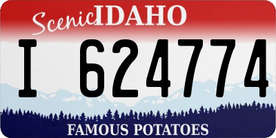 ID license plate I624774