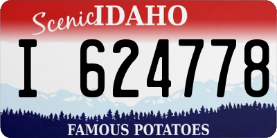 ID license plate I624778