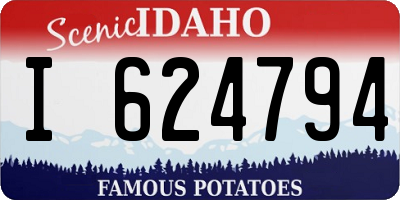 ID license plate I624794