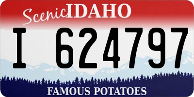 ID license plate I624797