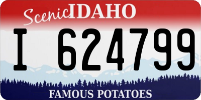 ID license plate I624799