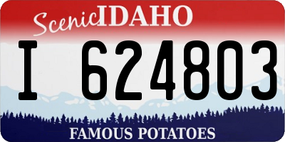ID license plate I624803