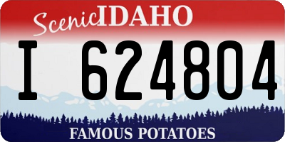ID license plate I624804