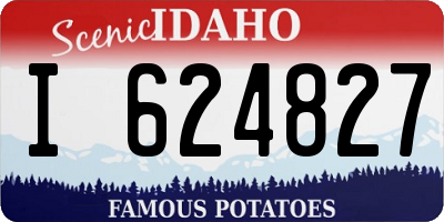 ID license plate I624827
