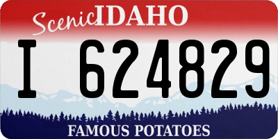 ID license plate I624829