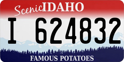 ID license plate I624832