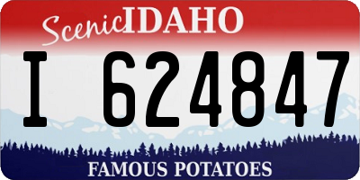 ID license plate I624847