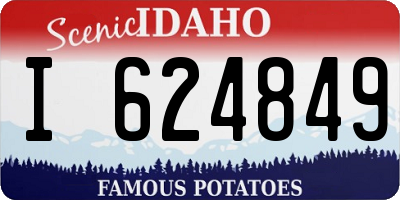 ID license plate I624849