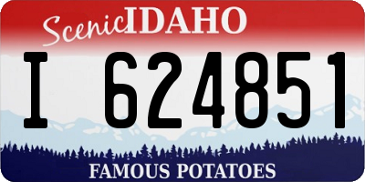 ID license plate I624851