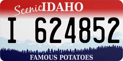 ID license plate I624852