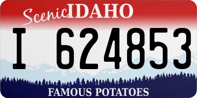 ID license plate I624853