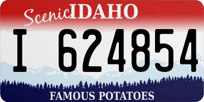ID license plate I624854