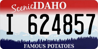 ID license plate I624857