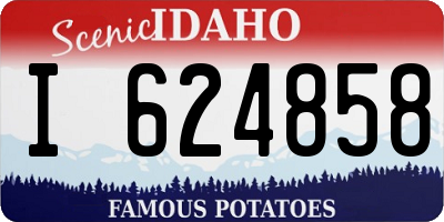 ID license plate I624858