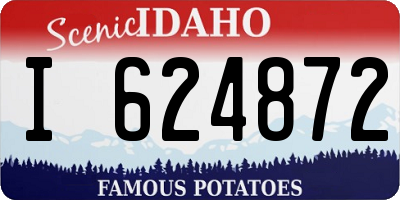 ID license plate I624872